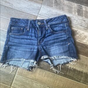 🎁 American Eagle Outfitters Blue Jean Shorts Distressed Cutoff Style